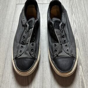 CONVERSE X JOHN VARVATOS Distressed Slip-On Sneakers Size 4 Black Canvas